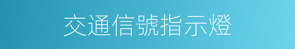 交通信號指示燈的同義詞