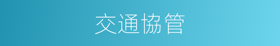 交通協管的同義詞