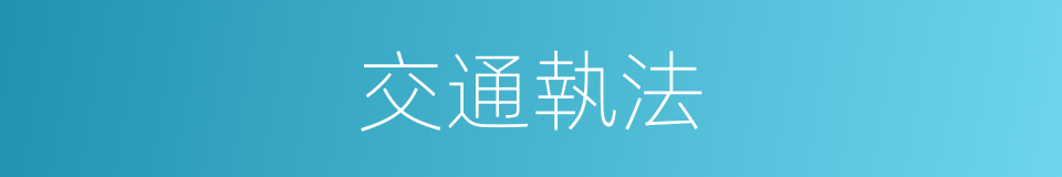交通執法的同義詞