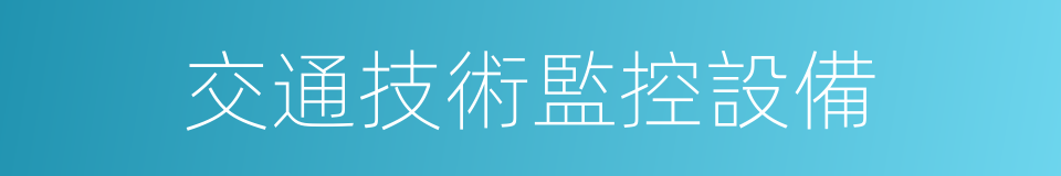交通技術監控設備的同義詞