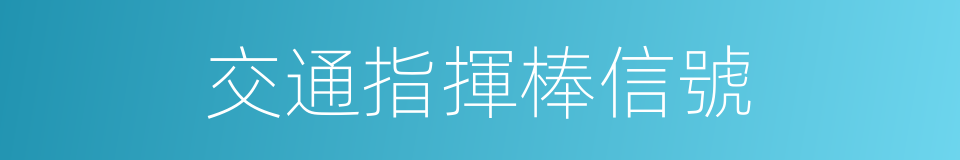 交通指揮棒信號的同義詞