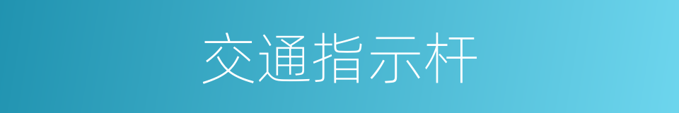 交通指示杆的同义词