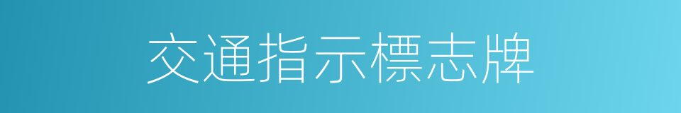 交通指示標志牌的同義詞