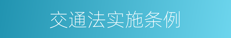 交通法实施条例的同义词