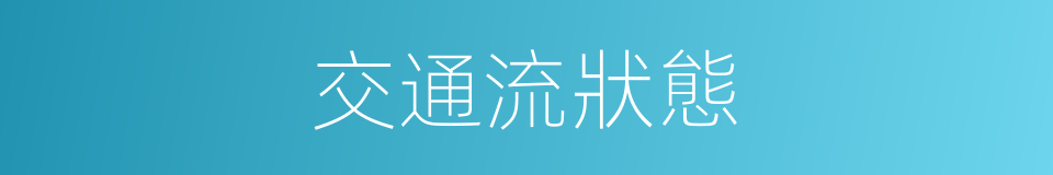 交通流狀態的同義詞