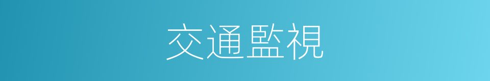 交通監視的同義詞