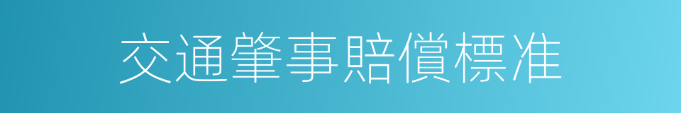 交通肇事賠償標准的同義詞