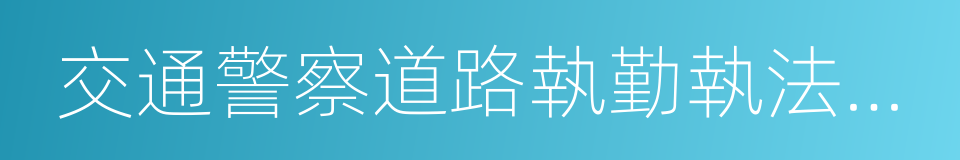 交通警察道路執勤執法工作規範的同義詞