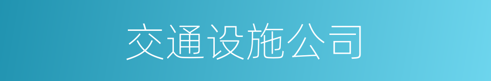 交通设施公司的同义词