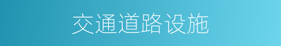 交通道路设施的同义词