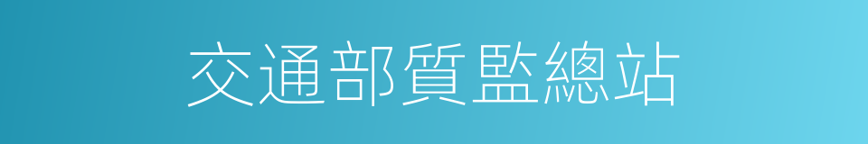交通部質監總站的同義詞