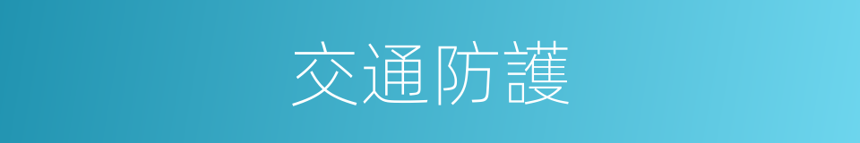 交通防護的同義詞