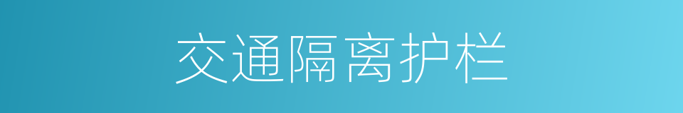 交通隔离护栏的同义词
