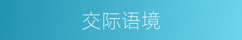 交际语境的同义词