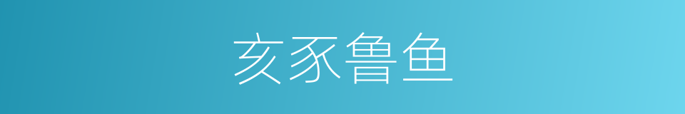 亥豕鲁鱼的意思