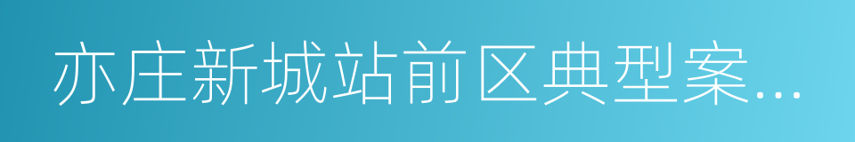 亦庄新城站前区典型案例及交通设计导则的同义词