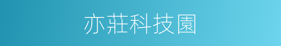 亦莊科技園的同義詞