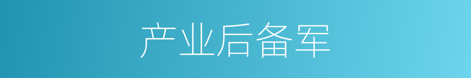 产业后备军的同义词