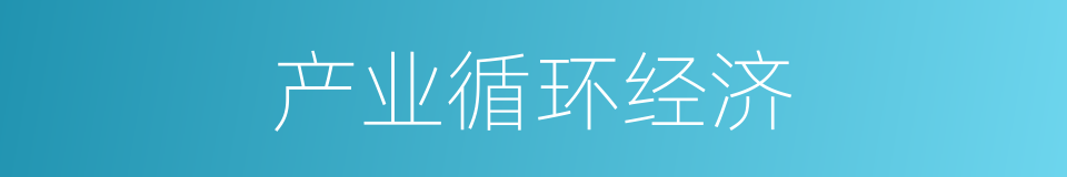 产业循环经济的同义词