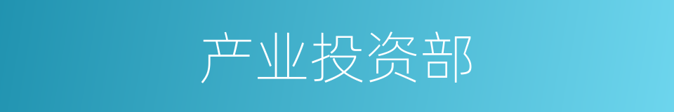 产业投资部的同义词