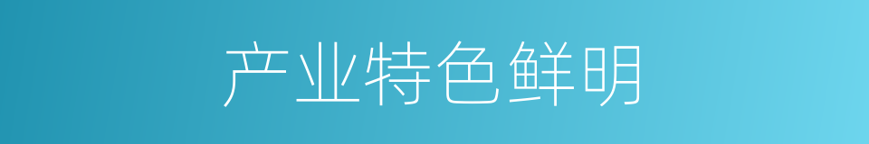 产业特色鲜明的同义词