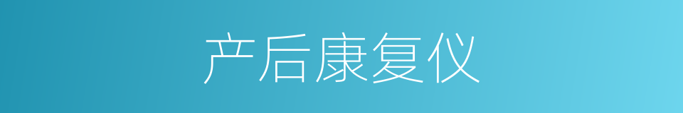 产后康复仪的同义词