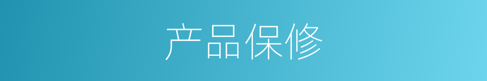 产品保修的同义词