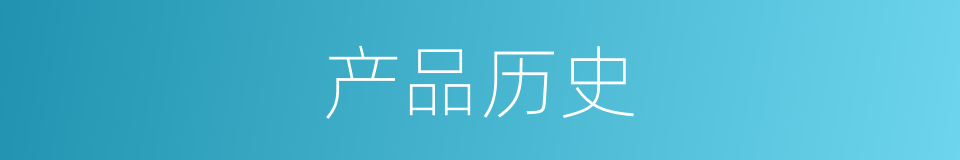 产品历史的同义词
