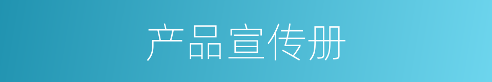 产品宣传册的同义词