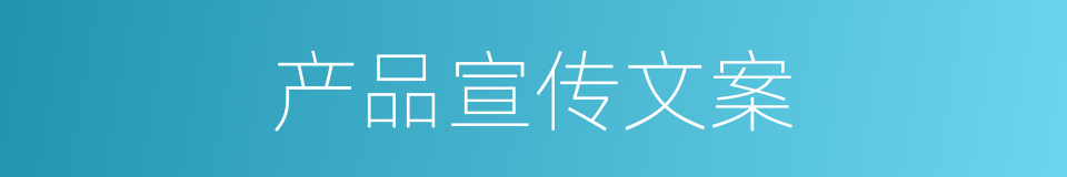 产品宣传文案的同义词