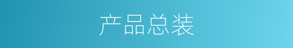 产品总装的同义词