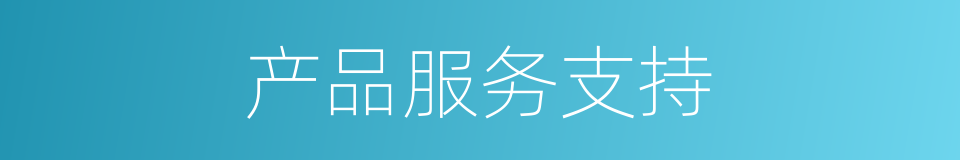 产品服务支持的同义词