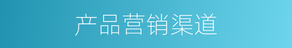 产品营销渠道的同义词