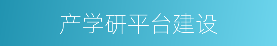 产学研平台建设的同义词