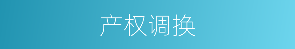 产权调换的同义词