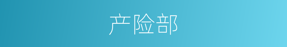 产险部的同义词