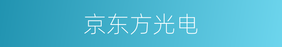 京东方光电的同义词