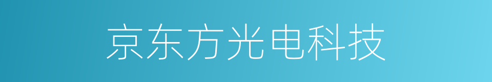 京东方光电科技的同义词