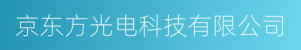 京东方光电科技有限公司的同义词