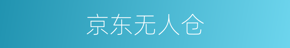 京东无人仓的同义词