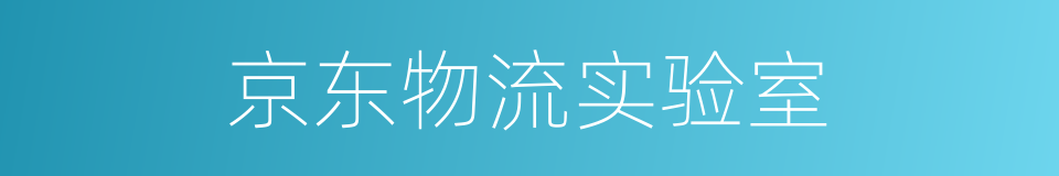 京东物流实验室的同义词