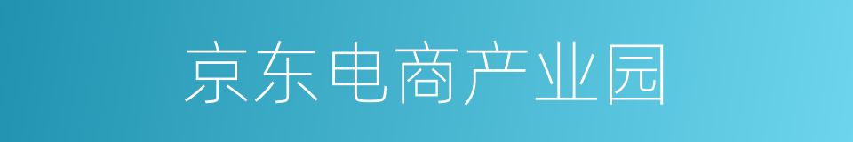 京东电商产业园的同义词