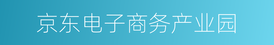 京东电子商务产业园的同义词