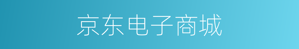 京东电子商城的同义词
