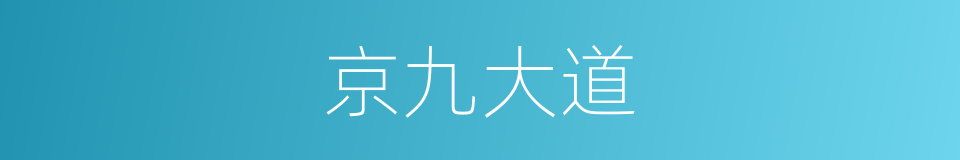 京九大道的同义词