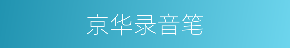 京华录音笔的同义词