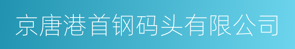 京唐港首钢码头有限公司的同义词