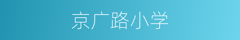 京广路小学的同义词