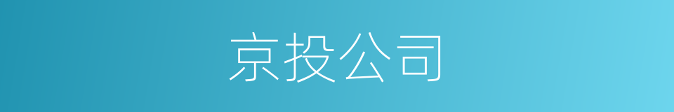 京投公司的同义词