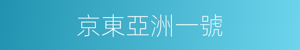 京東亞洲一號的同義詞